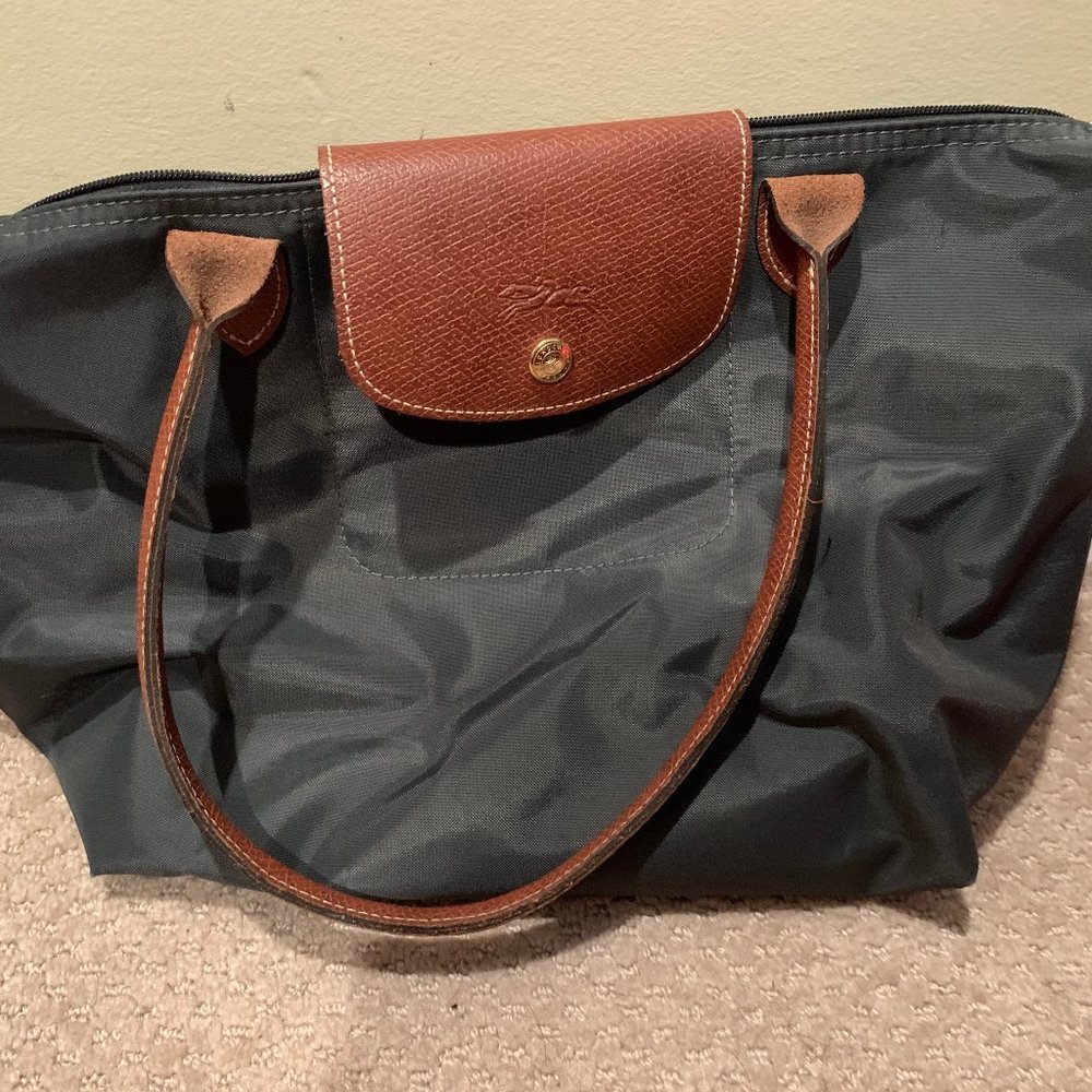 Longchamp Small Grey Shoulder Bag